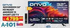 ONVO 32 UYDU ALICILI ANDROİD SMART LED TV AKILLI TELEVİZYON